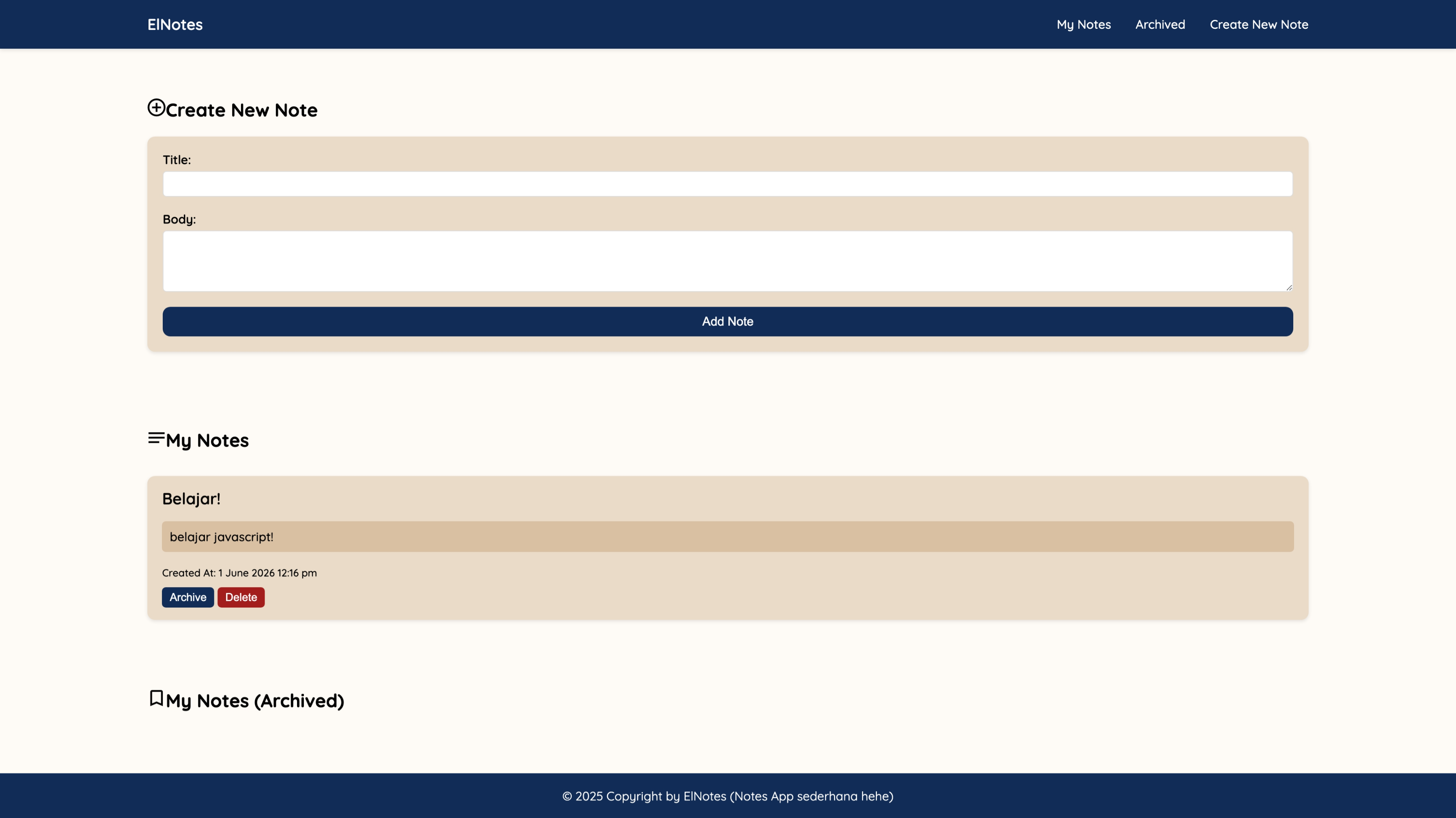 ElNotes screenshot