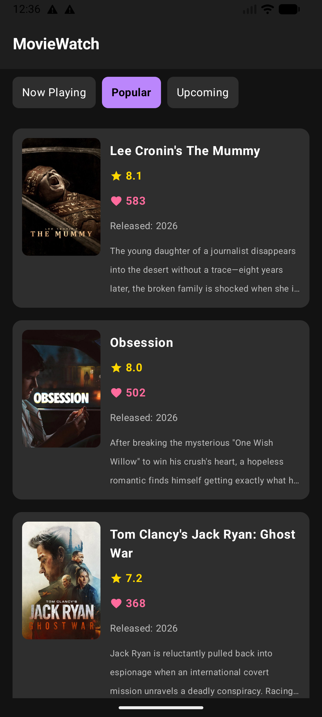 MovieWatch screenshot